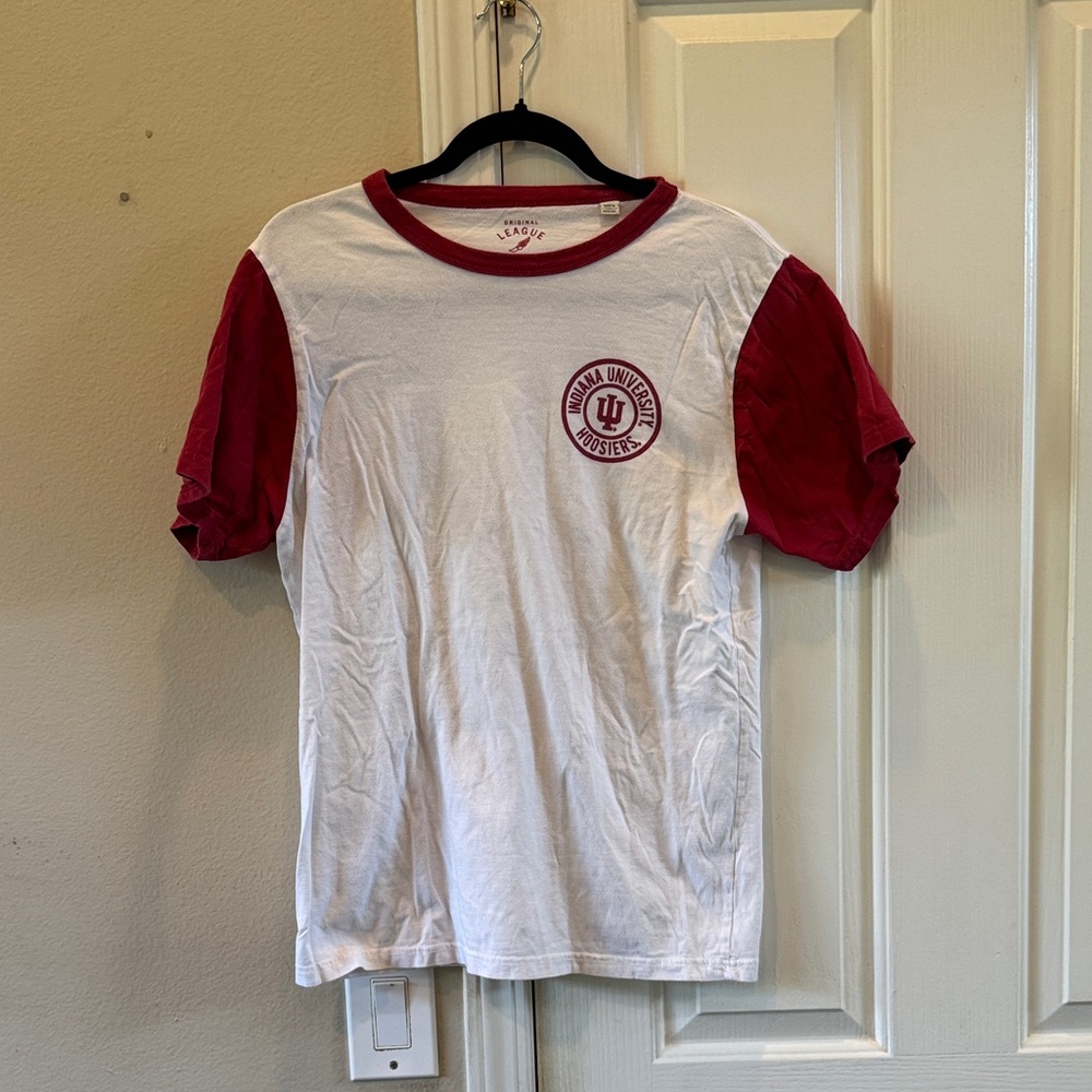 Medium Indiana Hoosiers Red and White T-Shirt